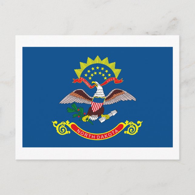 North Dakota Flag Postcard (Front)