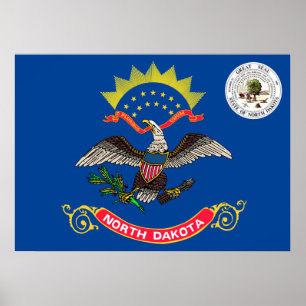 North Dakota flag Poster