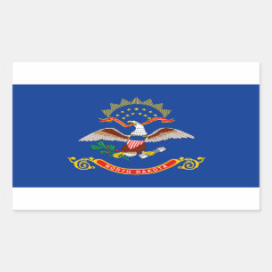 North Dakota Flag Rectangular Sticker