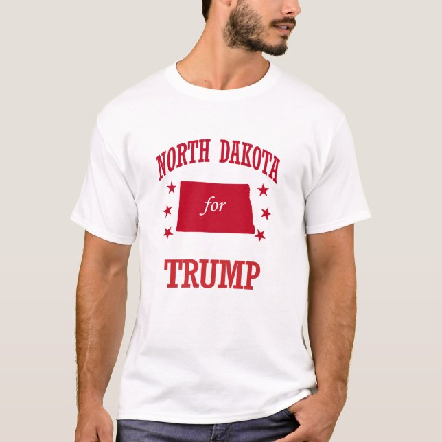 NORTH DAKOTA FOR DONALD TRUMP T-Shirt (Front)