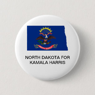 NORTH DAKOTA for Kamala Harris 2024 Button