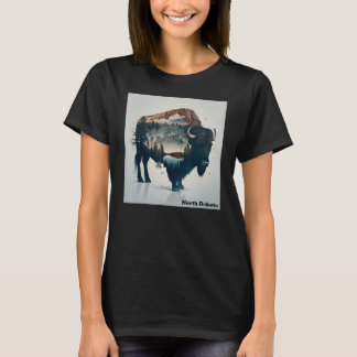 North Dakota Frontier Buffalo American Vintage T-Shirt