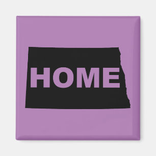 North Dakota Home Away From State Fridge Magnet