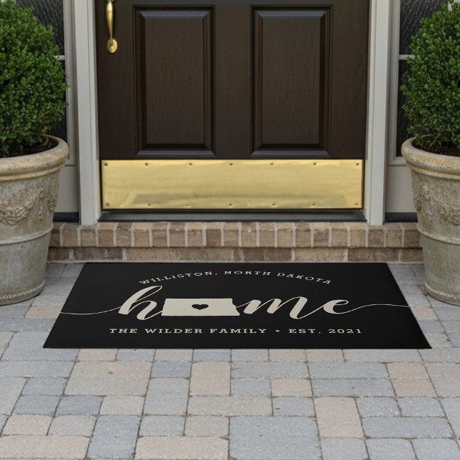 North Dakota Home State Personalised Doormat (Creator Uploaded)