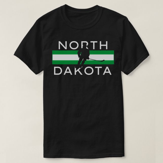 North Dakota Ice Hockey Player Forward Coach Team  T-Shirt (Design Front)