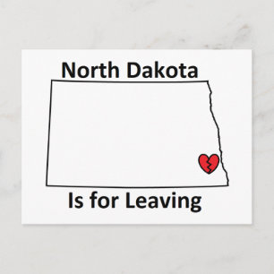 North Dakota Is for Leaving Postcard