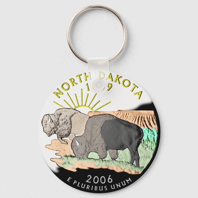 North Dakota Keychain (Front)