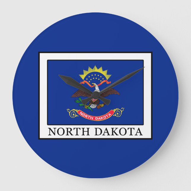 North Dakota Large Clock (Front)