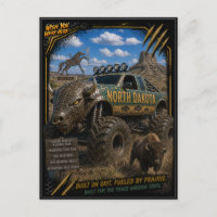 North Dakota Monster Truck Off Road Art