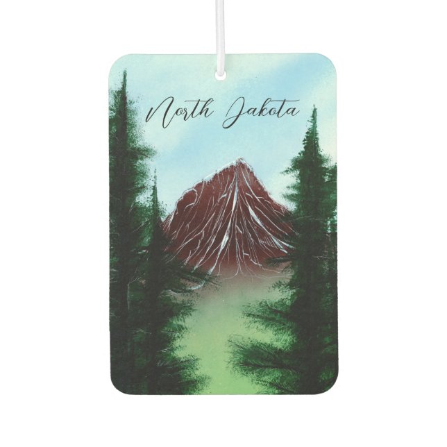 North Dakota Mountain Car Air Freshener (Front)