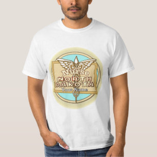 North Dakota Nurse Caduceus T-Shirt