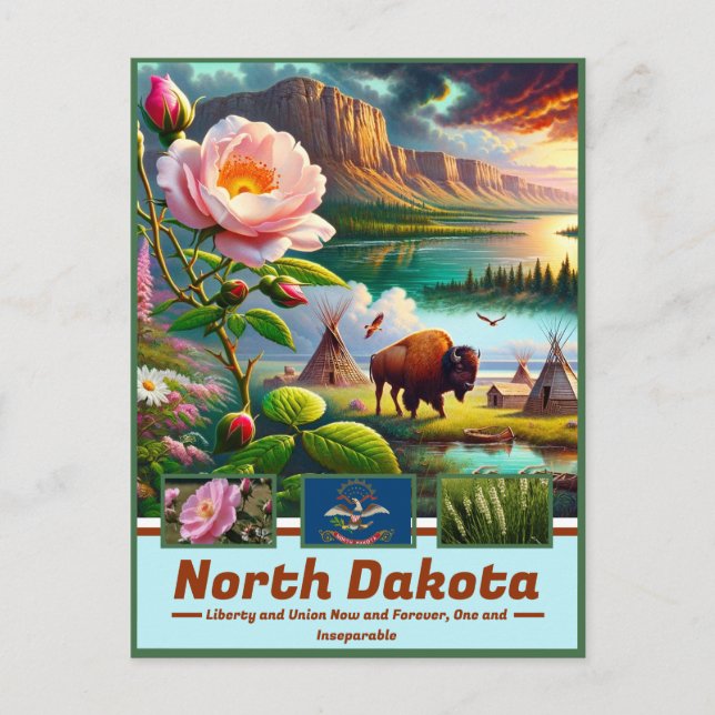 North Dakota Panorama: Scenic Journey Postcard (Front)