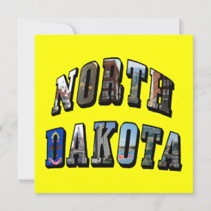 North Dakota Picture Text Invitation