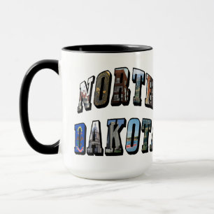 North Dakota Picture Text Mug