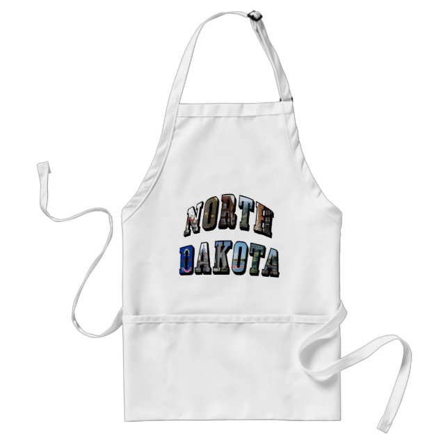 North Dakota Picture Text Standard Apron (Front)