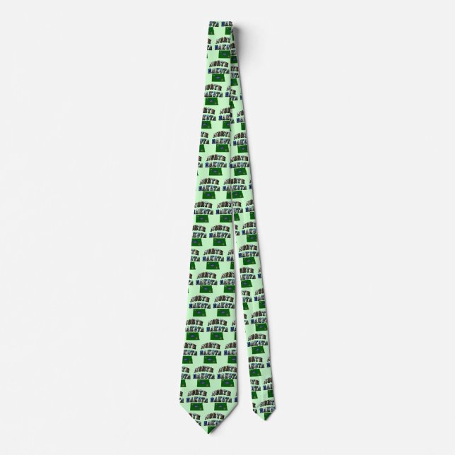 North Dakota Picture Text Tie (Front)
