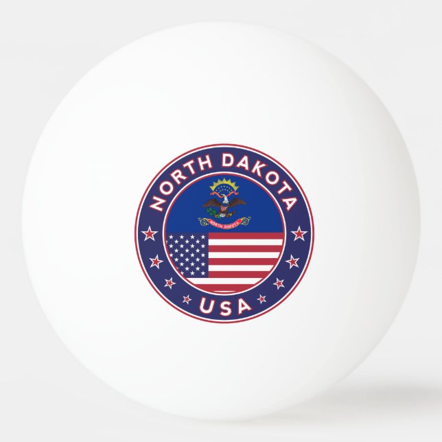North Dakota Ping Pong Ball (Front)