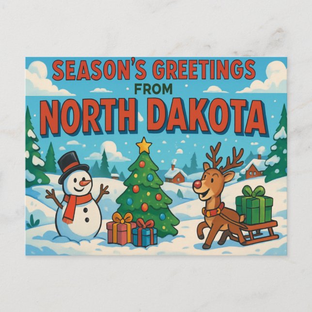 NORTH DAKOTA Postcard (Front)