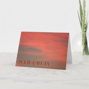 NORTH DAKOTA Red Sky Note Card