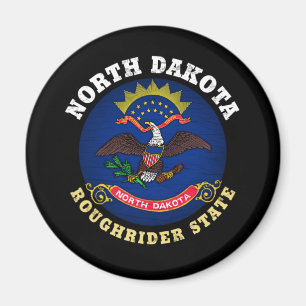 NORTH DAKOTA ROUGHRIDER STATE FLAG MAGNET