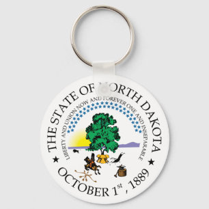 North Dakota sign Key Ring