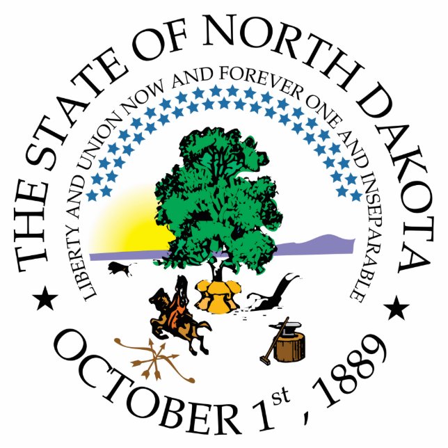 North Dakota sign Standing Photo Sculpture (Front)