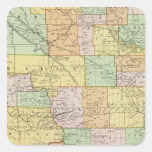 North Dakota Square Sticker