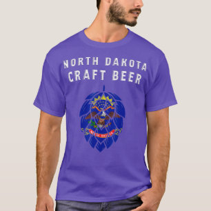 North Dakota State Flag Craft Beer Beer Lovers T-Shirt