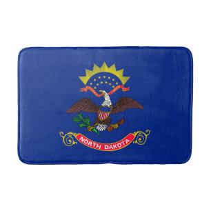 North Dakota State Flag Design Bath Mat