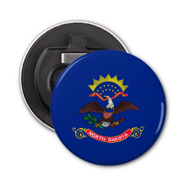 North Dakota State Flag Design Decor Bottle Opener (Front)