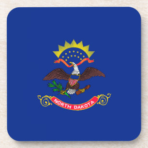 North Dakota State Flag Design Decor Coaster