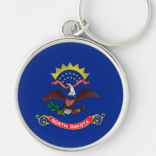 North Dakota State Flag Design Key Ring