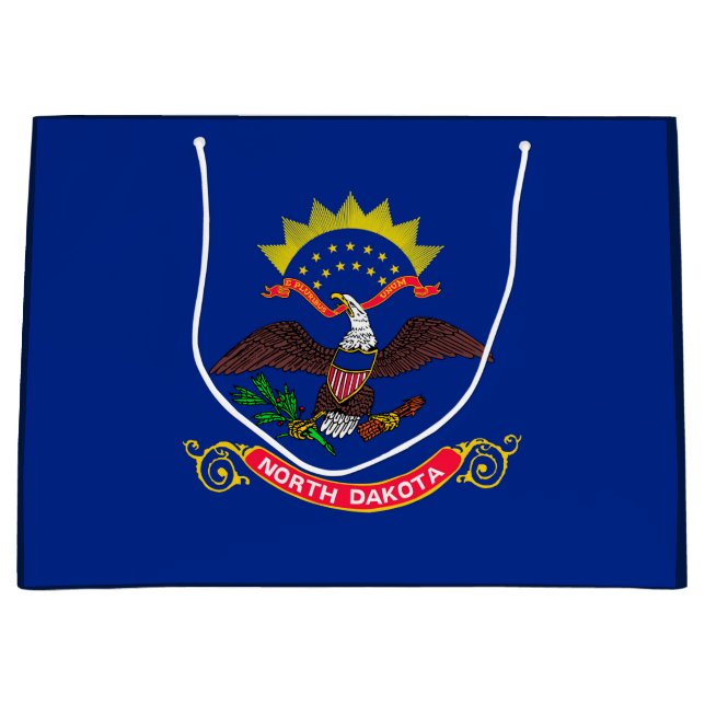 North Dakota State Flag Design Large Gift Bag (Front)
