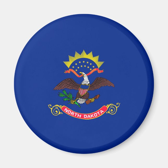 North Dakota State Flag Design Magnet (Front)