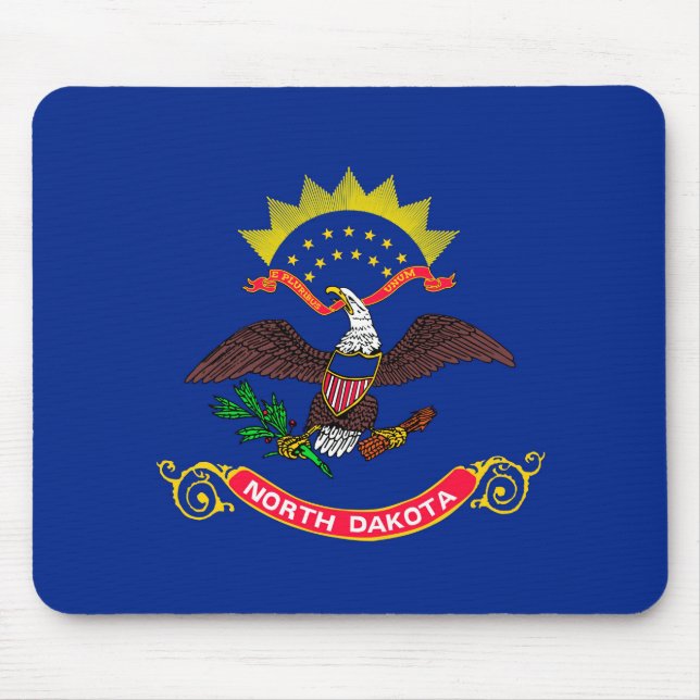 North Dakota State Flag Design Mouse Mat (Front)