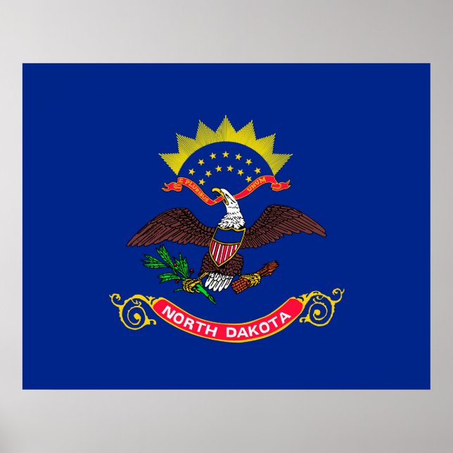 North Dakota State Flag Design Poster (Front)