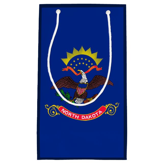 North Dakota State Flag Design Small Gift Bag (Front)