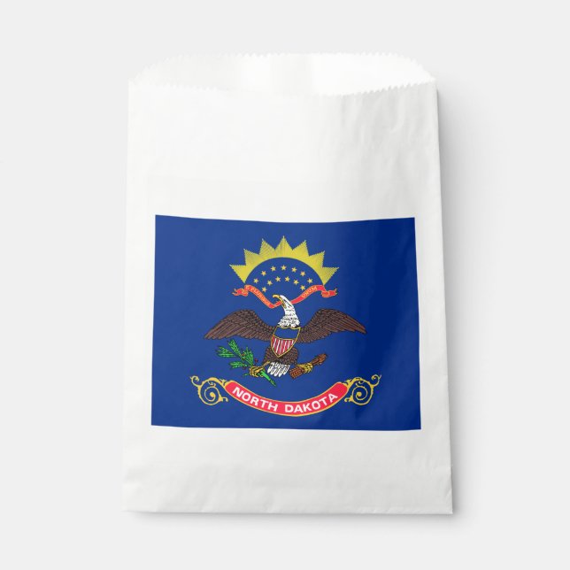 North Dakota State Flag Favour Bags (Front)