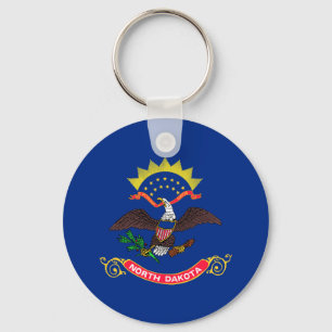 North Dakota State Flag Key Ring