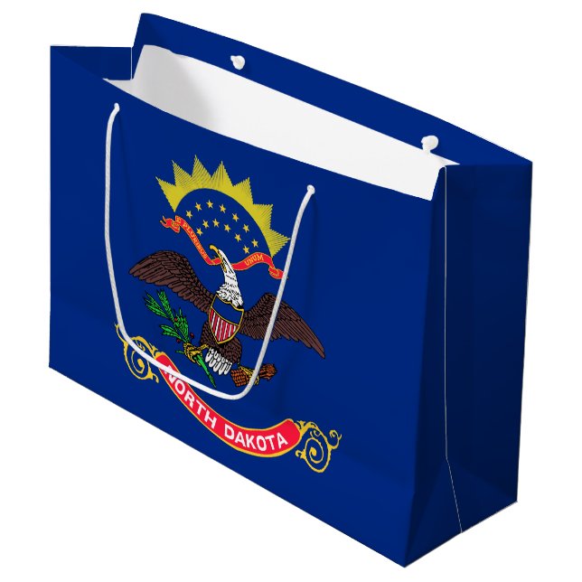 North Dakota State Flag Large Gift Bag (Front Angled)