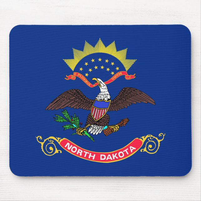 North Dakota State Flag Mouse Mat (Front)