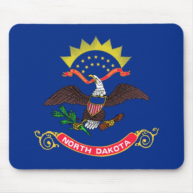North Dakota State Flag Mouse Mat (Front)
