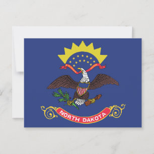 North Dakota State Flag Peace Garden Eagle Postcard