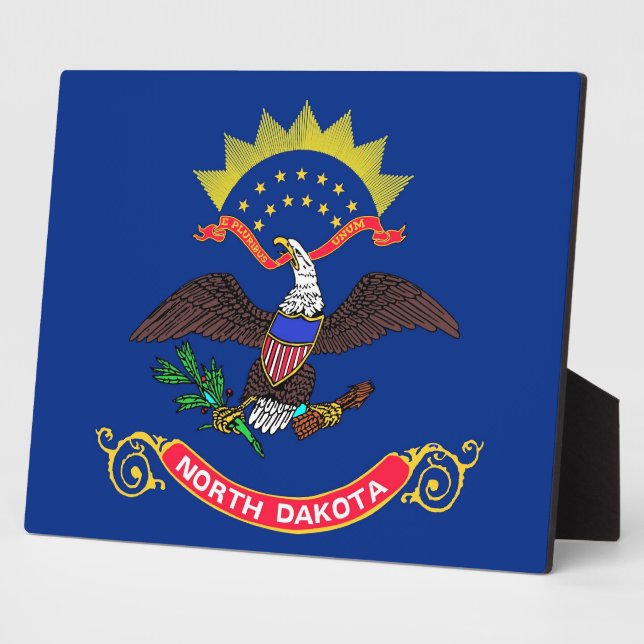 North Dakota State Flag Plaque (Side)