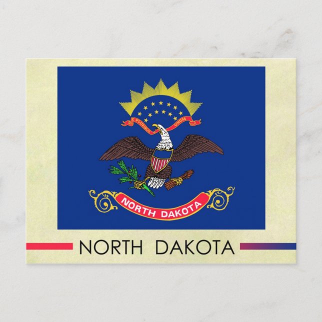 North Dakota State Flag Postcard (Front)