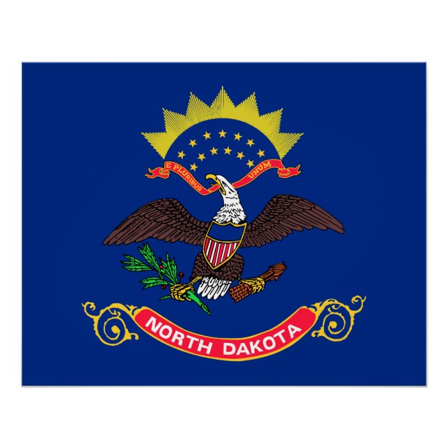 North Dakota State Flag Poster (Front)