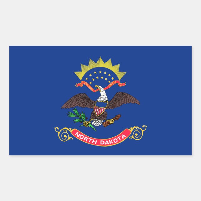 North Dakota State Flag Sticker (Front)