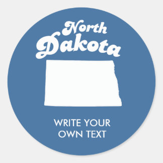 NORTH DAKOTA STATE MOTTO T-SHIRT CLASSIC ROUND STICKER