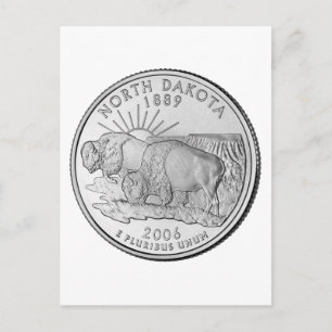 North Dakota State Quarter Postcard