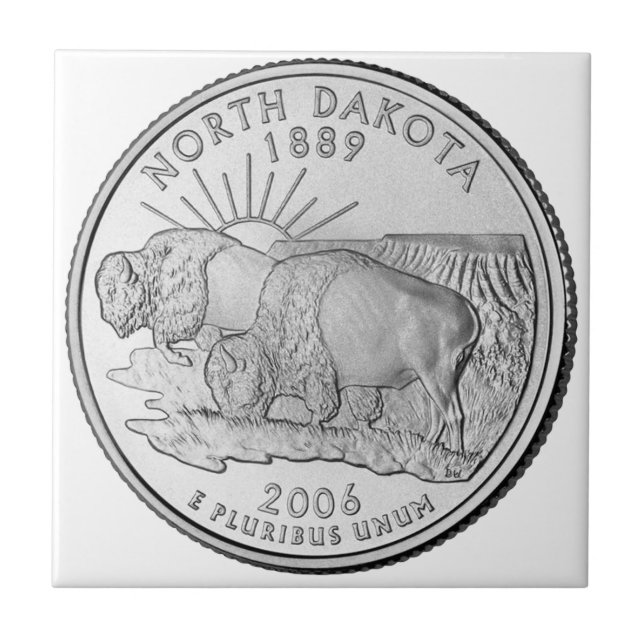 North Dakota State Quarter Tile (Front)